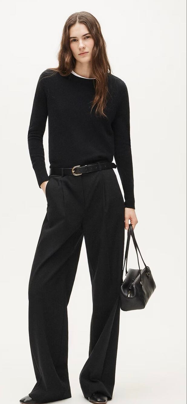 J.Crew Womens M Black 100% Cashmere Classic Fit Crewneck Sweater